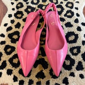 Sam Edelman pink sling-back flats, size 7